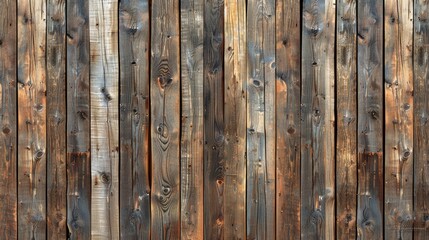 Poster - Close-Up View of Rustic Wooden Planks Showcasing Unique Textures and Colors in Natural Light