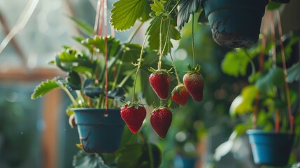 Poster - wild strawberry in the garden