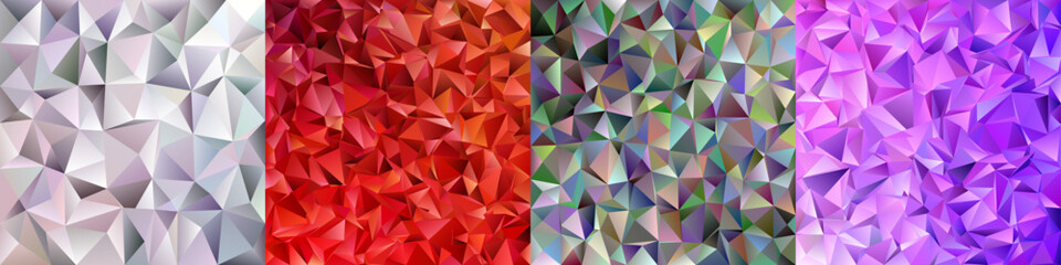 Poster - Abstract triangle polygon background collection