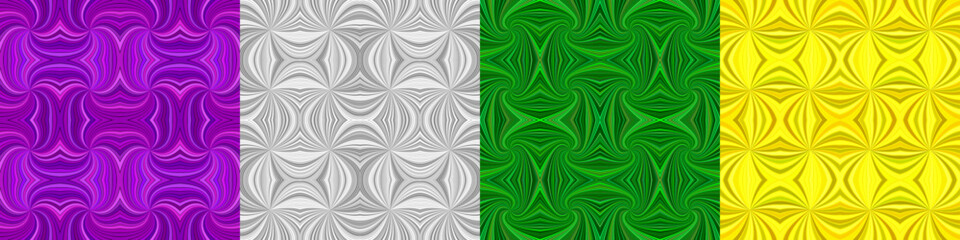 Poster - Abstract seamless curved stripe pattern set