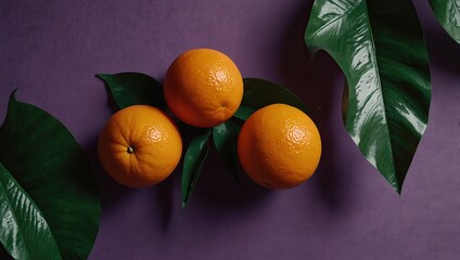 Wall Mural - oranges on the table