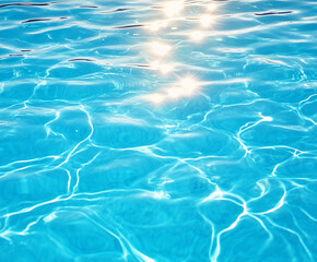 Vibrant Abstract Patterns on Pool Water Surface Reflection