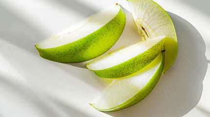 Wall Mural - Close-up of a sliced pear