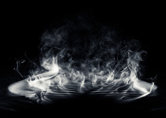 Wall Mural - real smoke exploding outwards. dramatic smoke or fog effect for spooky halloween magic.