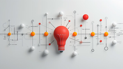 conceptual network of ideas and innovation..