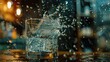 © arthit - Hyper-realistic 3D image of water splash in a glass, showcasing the detailed textures and refreshing effect with this inviting photo.
