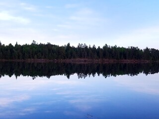 reflection of trees in water up north minnesota canada boundary waters canoe area wilderness outdoor 