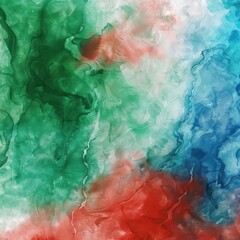 Poster - A vibrant abstract background featuring flowing green, red, and blue hues. Ideal for artistic designs and creative projects. Commercial use, 300 dpi