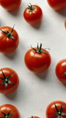 Canvas Print - tomatoes on plain white background abstract ad concept copy space