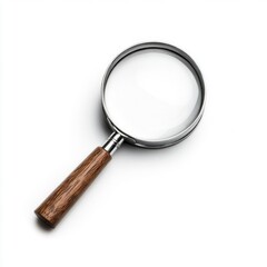 Canvas Print - Magnifying Glass on White Background. Generative ai