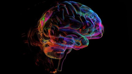 Poster - Abstract Brain Illustration
