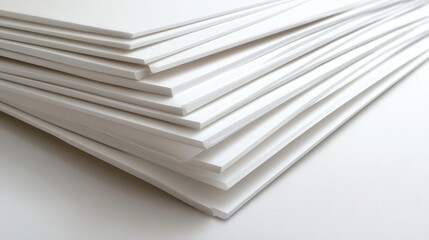 Wall Mural - White foam board sheets stacked.