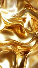 Aufkleber - Abstract fluid golden texture, metallic liquid surface. luxury and elegance concept