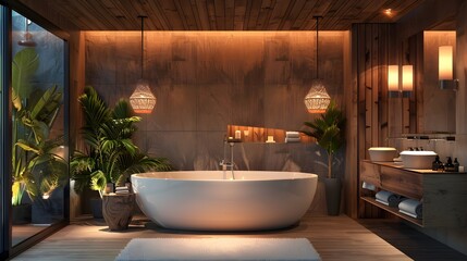 Beautiful and modern bathroom