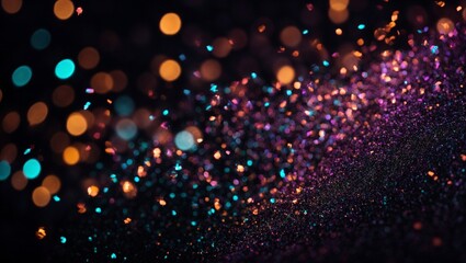 Poster - Abstract Bokeh Burst: A vibrant symphony of color and light, showcasing a mesmerizing bokeh effect with soft, warm hues and a delicate, ethereal shimmer. The image evokes a sense of wonder and joy, ma