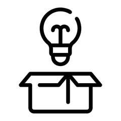 Poster - product innovation line icon