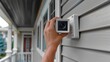 © Budi - A person installing a home surveillance system, promoting household security