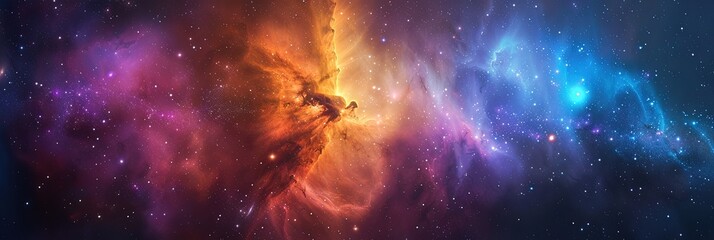 colorful nebula in outer space