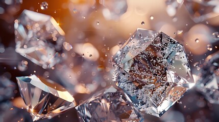 Poster - Sparkling Diamonds in Motion
