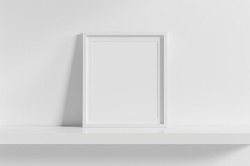 Square Frame Mockup for Light Background Shelf Display with Empty Space