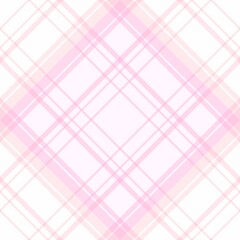 Pink plaid gingham seamless pattern. Classic vintage line geometric background. Good for fabric, fashion design, textile, dress, wallpaper, wrapping paper.