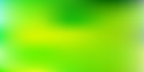 Wall Mural - Light green, yellow vector gradient blur template.