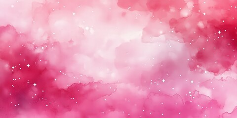 Canvas Print - Pink Watercolor Galaxy