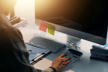 Team of business people working together in the meeting room office, teamwork background charts and graphs banner, double exposure successful teamwork,business planning concept.