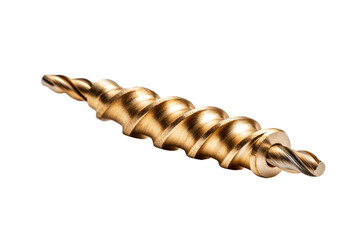 Close-up of a Brass Screw Isolated