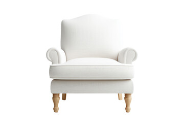 Wall Mural - White Armchair with Wooden Legs