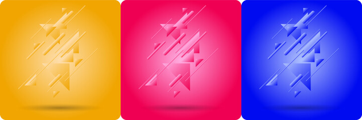 Poster - Trendy abstract art geometric background with flat, minimalistic style. Vector poster with elements for design. Template for social networks
