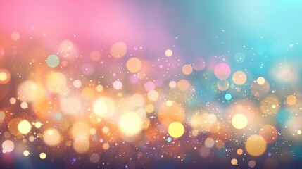 Poster - A dazzling array of colorful bokeh lights fills the background, enhancing the joyful ambiance of a nighttime event