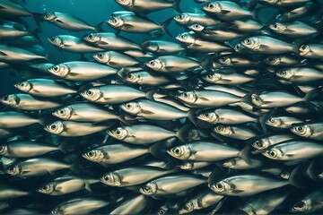 underwater sardines fish sardine school sea water mackerel shoal tropical ocean tuna blue under coral reef nature life bait marin wild background fishery asia philippines aqualung environment herring