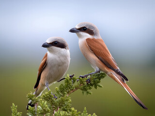 two birds sitting on a branch