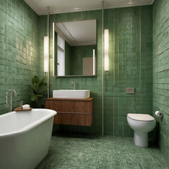 bathroom with tiles