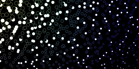 Wall Mural - Dark Multicolor vector backdrop with dots.