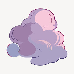 Canvas Print - purple cloud illustration vector