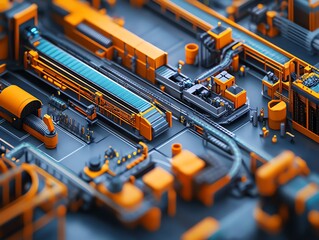 Poster - Abstract industrial machinery.