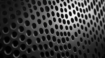 Wall Mural - Abstract Metal Grille Pattern with Circular Holes