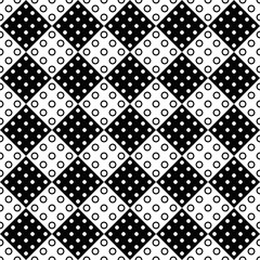 Poster - Geometrical monochrome circle pattern background - black and white abstract vector design