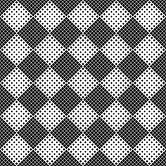 Poster - Monochrome seamless square pattern background - abstract vector graphic