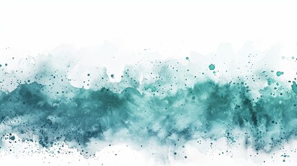 Wall Mural - Beautiful splashing watercolor background with a gradient of teal hues. This vibrant and artistic abstract design features a mix of colors blending seamlessly