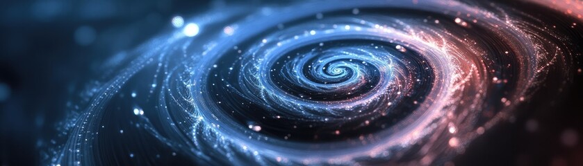 Wall Mural - 3D abstract spirals in motion, hypnotic digital background