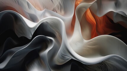 Poster - Organic shapes morph and evolve, symbolizing the fluidity and impermanence of nature