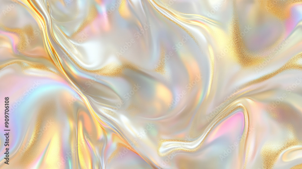Angelic pattern trendy abstract ethereal heavenly glow iridescent ivory ...