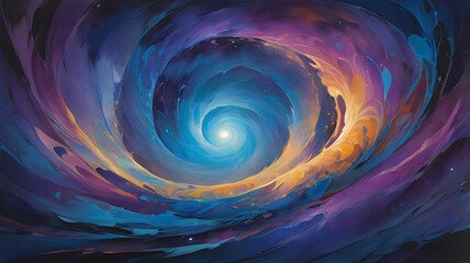 Wall Mural - abstract background with spiral, ai generated