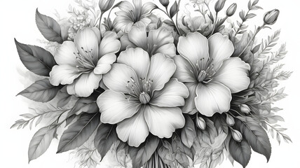 Canvas Print - bouquet of chrysanthemums, ai generated