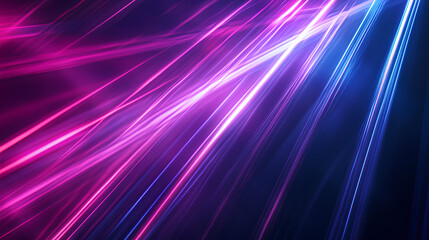 Sticker - Abstract background with blue and purple neon light rays