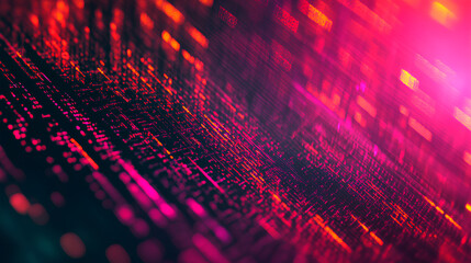 Poster - abstract digital wallpaper of a streaming data matrix that could be a best-seller background, repres