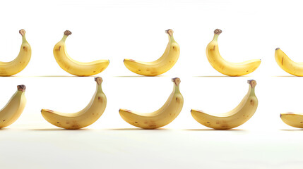 Wall Mural - Banana set isolated on white background